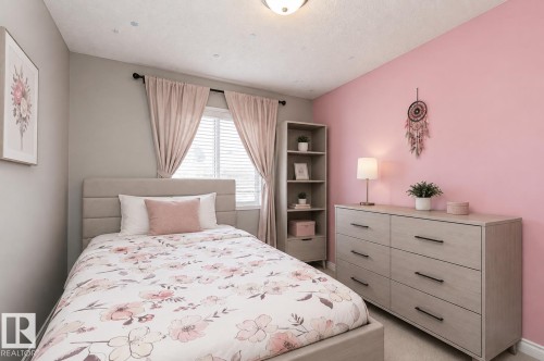 Recessed lighting and a flush mount fixture illuminate the room - 192 Keyport Circle, Leduc, AB - Indoor Photo Showing Bedroom