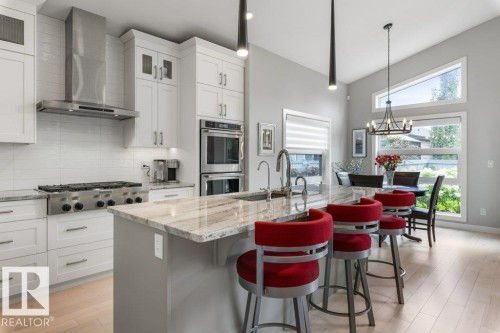 28 Legacy Terrace, St. Albert, AB - Indoor Photo Showing Kitchen With Upgraded Kitchen