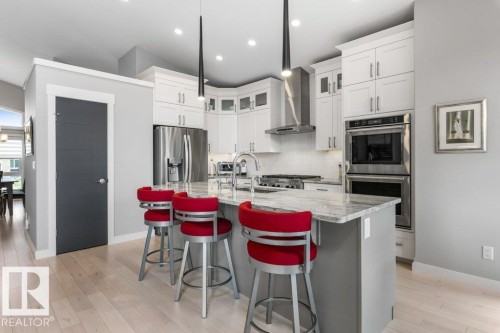 28 Legacy Terrace, St. Albert, AB - Indoor Photo Showing Kitchen With Double Sink With Upgraded Kitchen