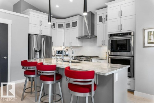 28 Legacy Terrace, St. Albert, AB - Indoor Photo Showing Kitchen With Upgraded Kitchen