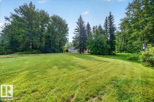 Expansive green lawn with mature trees and a distant garage structure - 121 51205 Range Road 195, Rural Beaver County, AB - Outdoor