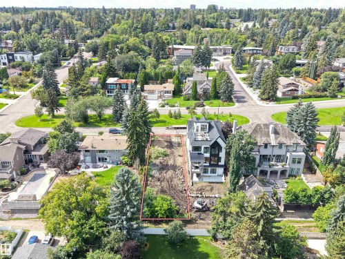 Cleared lot with established surrounding properties, mature trees, and street access - 8203 134 Street Nw, Edmonton, AB 