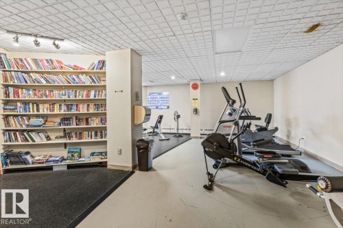 #1004 10045 117 St Nw, Edmonton, AB - Indoor Photo Showing Gym Room