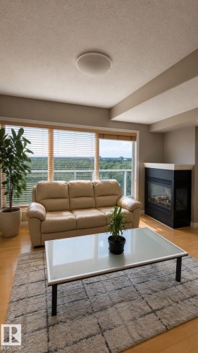#901 11111 82 Av Nw, Edmonton, AB - Indoor Photo Showing Living Room With Fireplace