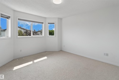 Spacious room featuring multiple windows, neutral carpeting, and a flush mount ceiling fixture - 1707 37A Avenue Nw, Edmonton, AB - Indoor Photo Showing Other Room
