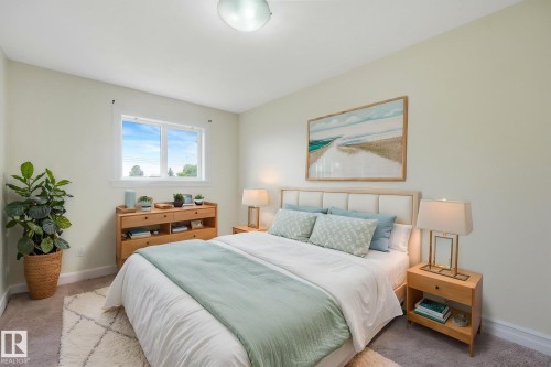 Recessed lighting, light-toned wall paint, and carpeted flooring - 10234 155 Street Nw, Edmonton, AB - Indoor Photo Showing Bedroom