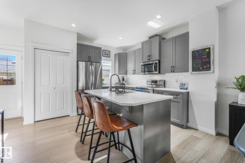 4417 38 Street, Beaumont, AB - Indoor Photo Showing Kitchen With Stainless Steel Kitchen With Upgraded Kitchen