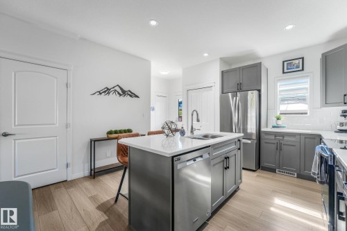 4417 38 Street, Beaumont, AB - Indoor Photo Showing Kitchen With Stainless Steel Kitchen With Upgraded Kitchen