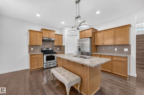8226 180A Avenue Nw, Edmonton, AB - Indoor Photo Showing Kitchen With Double Sink