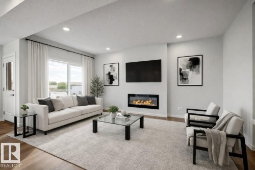 13 Cloutier Close, St. Albert, AB - Indoor Photo Showing Living Room With Fireplace