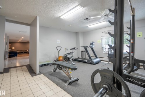 #1101 9909 110 St Nw, Edmonton, AB - Indoor Photo Showing Gym Room