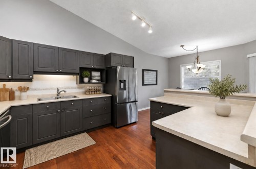 #123 215 Blackburn Dr E Sw, Edmonton, AB - Indoor Photo Showing Kitchen With Double Sink