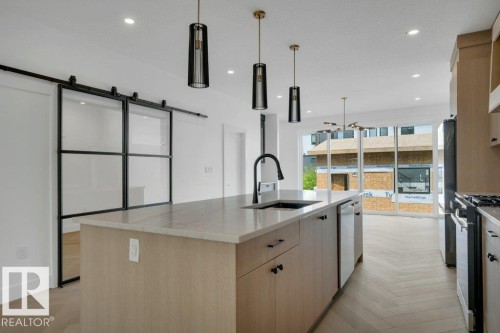 14706 103 Avenue Nw, Edmonton, AB - Indoor Photo Showing Kitchen With Upgraded Kitchen