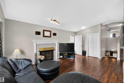 17132 96 Street Nw, Edmonton, AB - Indoor Photo Showing Living Room With Fireplace