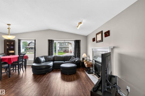 17132 96 Street Nw, Edmonton, AB - Indoor Photo Showing Living Room With Fireplace