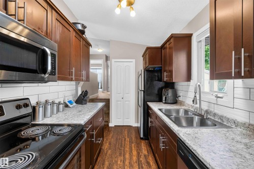 17132 96 Street Nw, Edmonton, AB - Indoor Photo Showing Kitchen With Double Sink