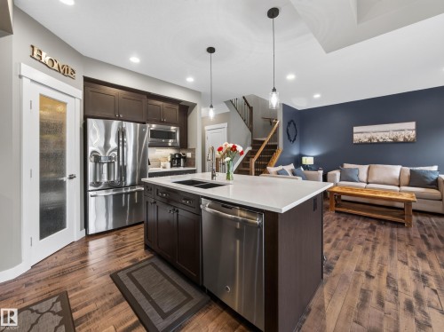 156 Sturtz Bend, Leduc, AB - Indoor Photo Showing Kitchen With Double Sink With Upgraded Kitchen