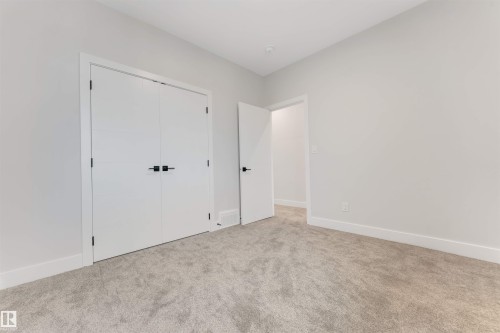Neutral gray wall finish with plush gray carpeting - 329 Balsam Link, Leduc, AB - Indoor Photo Showing Other Room