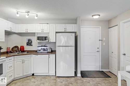 #203 111 Edwards Dr Sw, Edmonton, AB - Indoor Photo Showing Kitchen With Double Sink