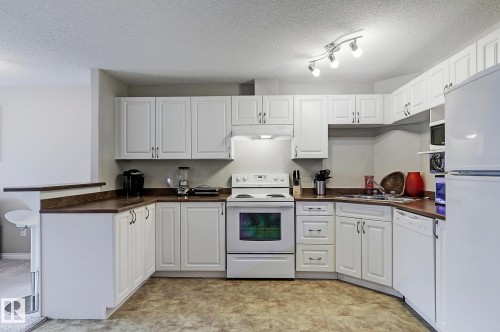 #203 111 Edwards Dr Sw, Edmonton, AB - Indoor Photo Showing Kitchen With Double Sink