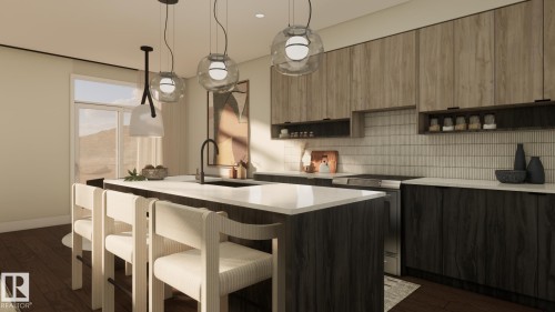 61 Cheval Close, Sherwood Park, AB - Indoor Photo Showing Kitchen With Upgraded Kitchen