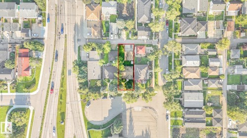 Aerial Property View. Illustrating the property boundaries and surrounding structures from an overhead perspective - 6112 105A Street Nw, Edmonton, AB - Other