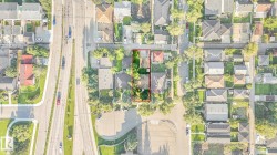 Aerial Property View. Illustrating the property boundaries and surrounding structures from an overhead perspective - 