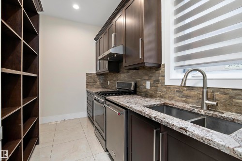 3644 Westcliff Way Sw, Edmonton, AB - Indoor Photo Showing Kitchen With Double Sink With Upgraded Kitchen