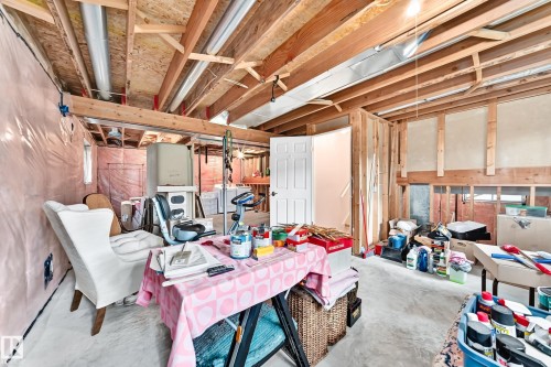 Potential to Open Wall to Kitchen area - 350 Pearson Crescent Nw, Edmonton, AB - Indoor Photo Showing Basement
