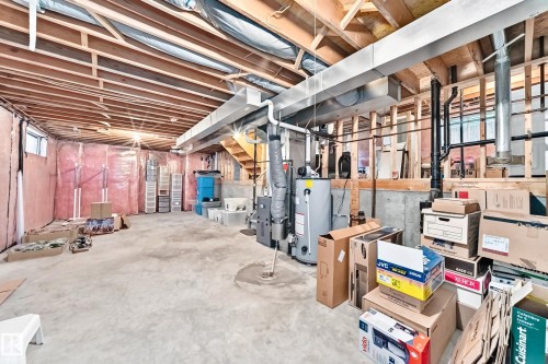 Open 4th Level - Newer HWT & High Efficiency Furnace - 350 Pearson Crescent Nw, Edmonton, AB - Indoor Photo Showing Basement