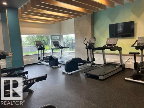 #1501 10011 123 St Nw, Edmonton, AB - Indoor Photo Showing Gym Room