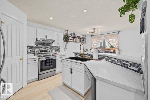 19040 47 Avenue Nw, Edmonton, AB - Indoor Photo Showing Kitchen With Upgraded Kitchen