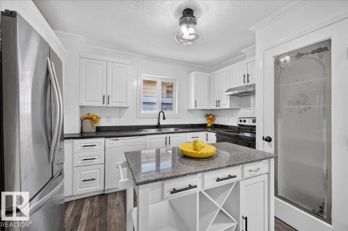 18903 86A Avenue Nw, Edmonton, AB - Indoor Photo Showing Kitchen With Double Sink With Upgraded Kitchen