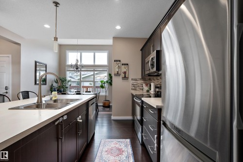 21915 99 Avenue Nw, Edmonton, AB - Indoor Photo Showing Kitchen With Double Sink With Upgraded Kitchen