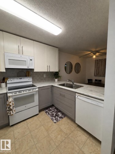 #302 44 Alpine Pl, St. Albert, AB - Indoor Photo Showing Kitchen With Double Sink