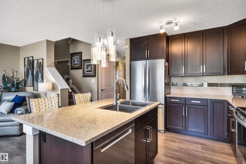 5033 Andison Close Sw, Edmonton, AB - Indoor Photo Showing Kitchen With Double Sink With Upgraded Kitchen
