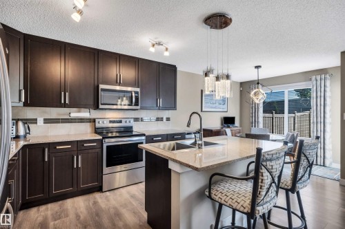 5033 Andison Close Sw, Edmonton, AB - Indoor Photo Showing Kitchen With Double Sink With Upgraded Kitchen