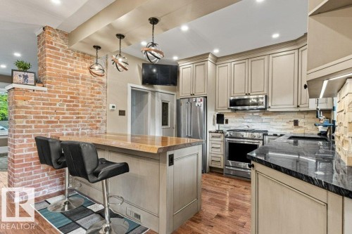 10547 126 Street Nw, Edmonton, AB - Indoor Photo Showing Kitchen With Upgraded Kitchen