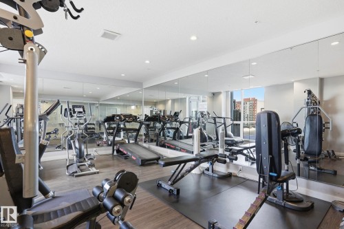 #1307 10238 103 St Nw, Edmonton, AB - Indoor Photo Showing Gym Room