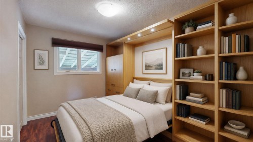 3rd bedroom on main floor has Murphy bed. - 11031 152 Street Nw, Edmonton, AB - Indoor Photo Showing Bedroom