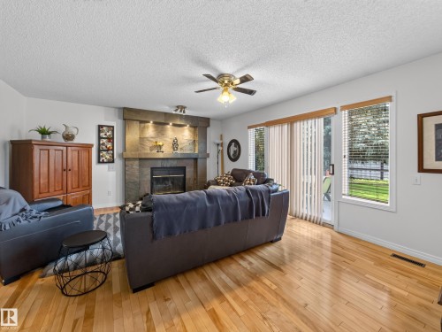 1404 Falconer Road Nw, Edmonton, AB - Indoor Photo Showing Living Room With Fireplace