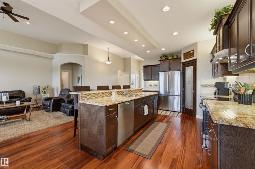 49 Danfield Place, Spruce Grove, AB - Indoor Photo Showing Kitchen With Stainless Steel Kitchen With Upgraded Kitchen