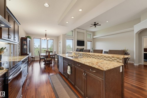 49 Danfield Place, Spruce Grove, AB - Indoor Photo Showing Kitchen With Upgraded Kitchen
