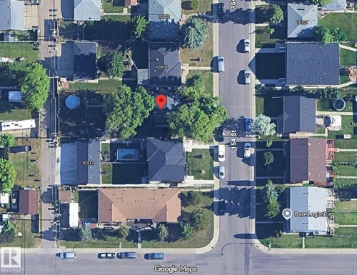 Aerial Map View. Displaying the property's location within its street and surrounding structures - 10312 154 Street Nw, Edmonton, AB 