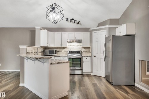21243 91 Avenue Nw, Edmonton, AB - Indoor Photo Showing Kitchen With Stainless Steel Kitchen
