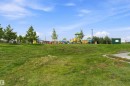 Expansive green space featuring a paved pathway, mature trees, and a playground with multiple structures - 20845 92A Avenue Nw, Edmonton, AB  - Outdoor With View 