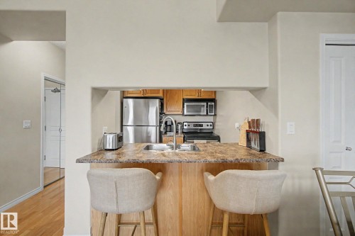 #807 10319 111 St Nw, Edmonton, AB - Indoor Photo Showing Kitchen With Double Sink