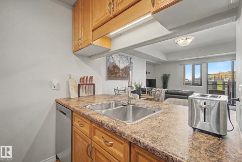 #807 10319 111 St Nw, Edmonton, AB - Indoor Photo Showing Kitchen With Double Sink