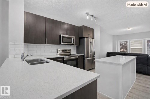 2619 Chokecherry Lane Sw, Edmonton, AB - Indoor Photo Showing Kitchen With Double Sink With Upgraded Kitchen