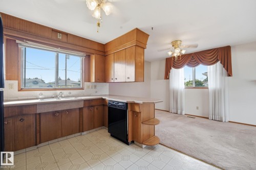 13303 Delwood Road Nw, Edmonton, AB - Indoor Photo Showing Kitchen With Double Sink
